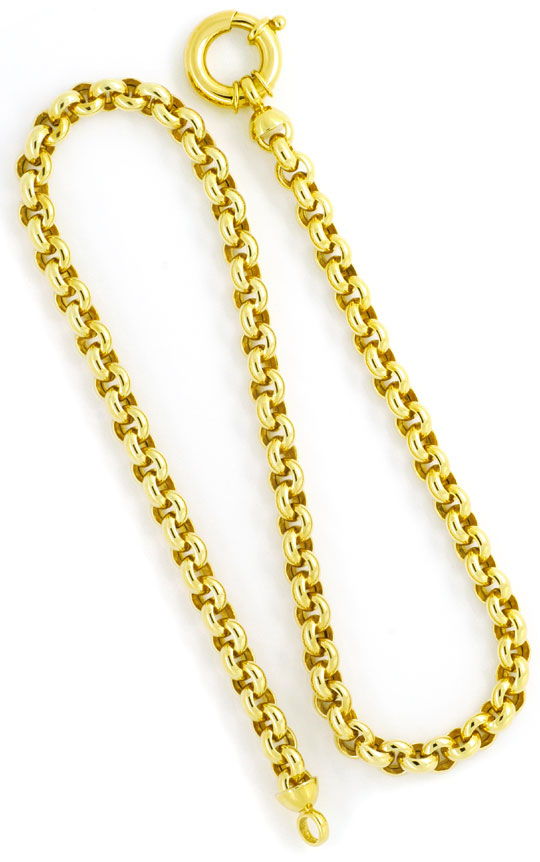 Foto 3 - Erbsen Goldkette mit Riesen Federring Gelb Gold 14K/585, K2359