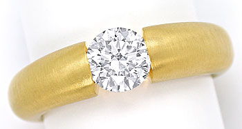 Foto 1 - Massiver Diamant Gelbgold-Spannring mit 1,09ct Brillant, R7120