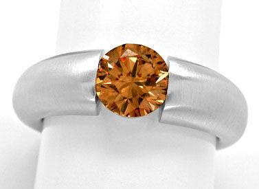 Foto 1 - Diamant-Spann Ring 1,26ct Orangy Brown SI1 Schmuck Neu, S3944