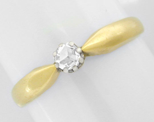 Foto 2 - Antiker Diamant Rosen Ring, 14K Bicolor, S8616