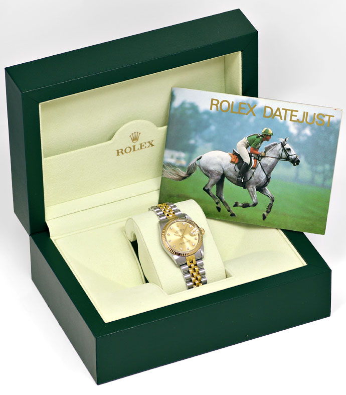 Foto 6 - Rolex Datejust Diamant Zifferblatt Medium Uhr Stahlgold, U2331
